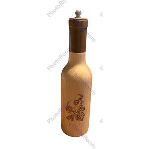 Vintage Wooden Pepper Grinder Grapevine Grapes Design